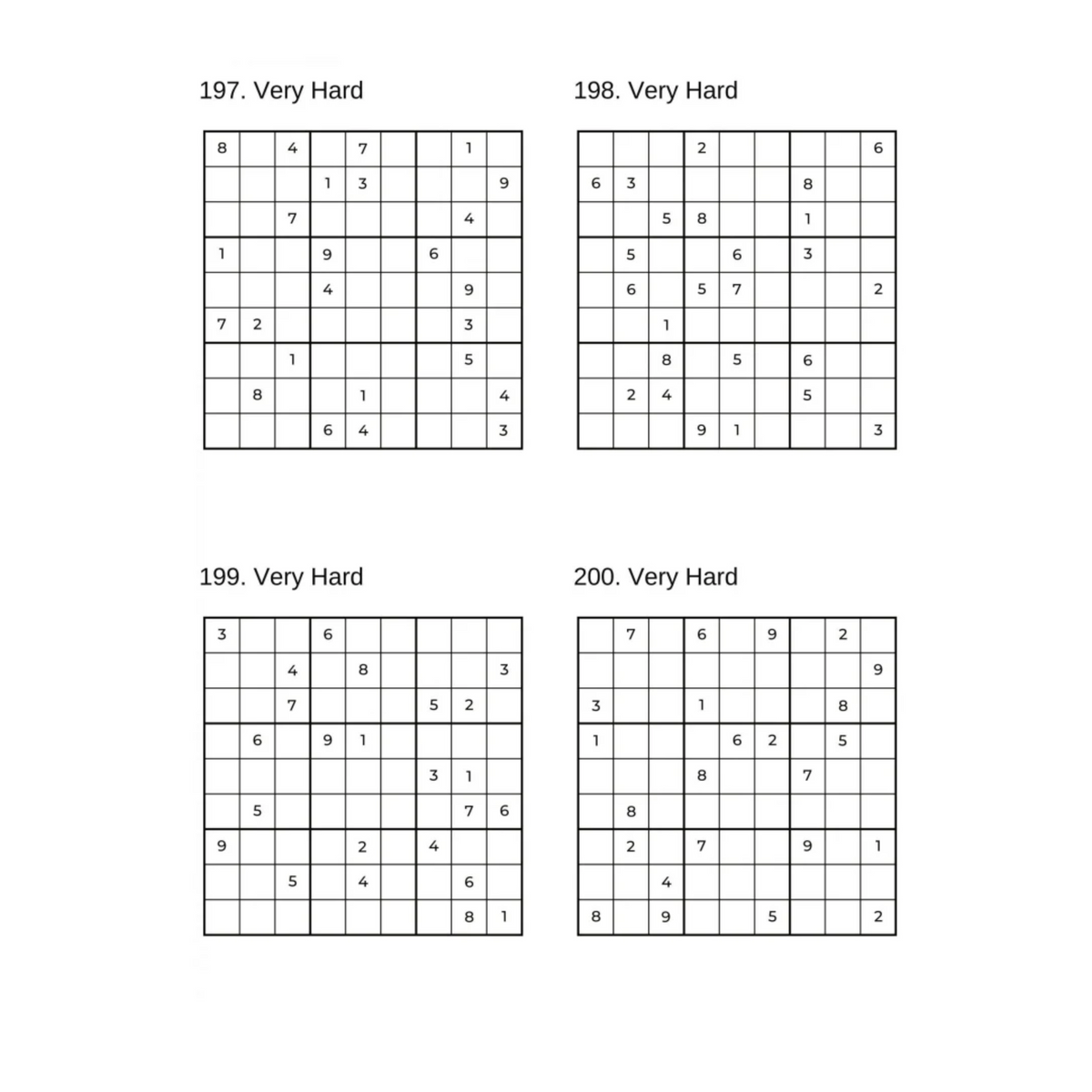1000 Sudoku Puzzles - 5 Difficulty Levels