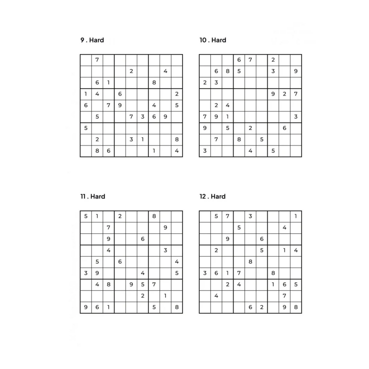 1000 HARD Sudoku Puzzles