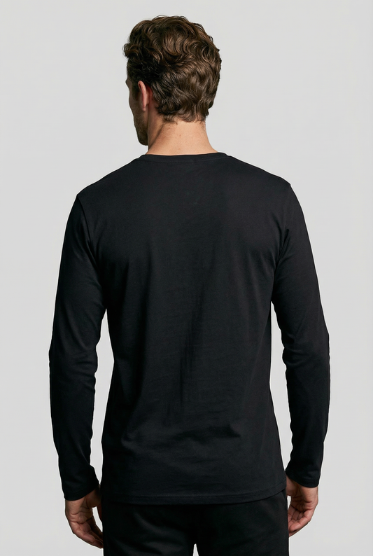 Bevis Long Sleeve Cotton t-shirt -Black