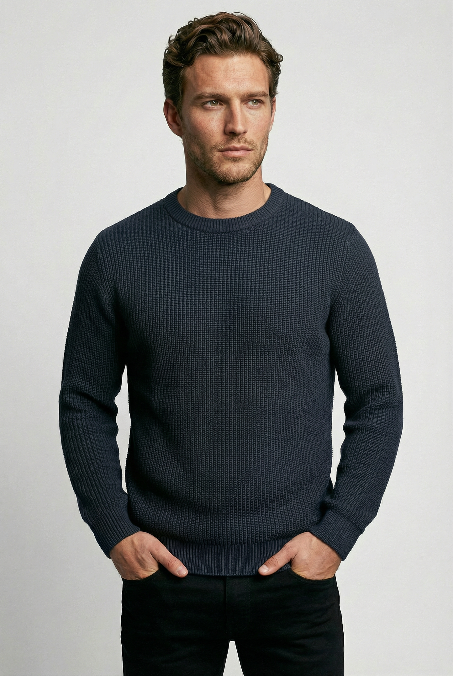 J Hailey Crew Knit - Dark Midnight