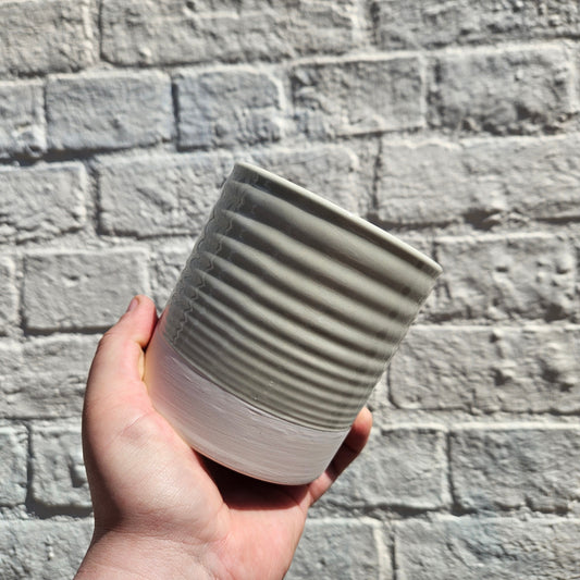 Medium ceramic pot to house nursery pot 9cm or below