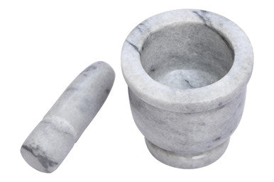 White Marble Large Mortar and Pestle | Salerno