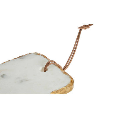 White Marble Chopping and Serving Board with Gold Foil Detail | Empire