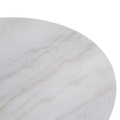Kindia Round White Marble Lazy Susan