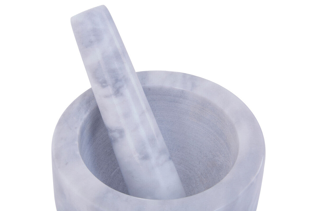Salerno Grey Marble Mortar And Pestle