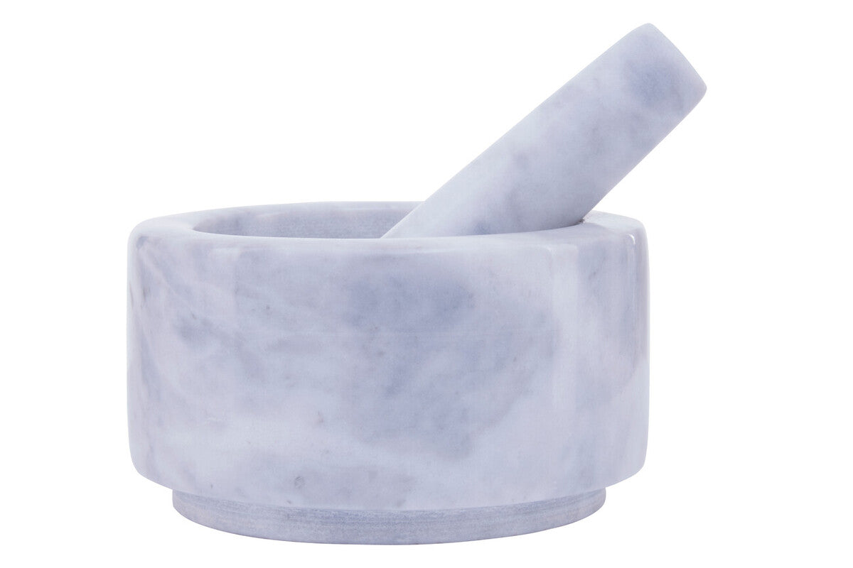 Salerno Grey Marble Mortar And Pestle