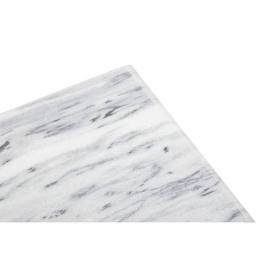 Salerno Large White Marble Rectangular Chopping and Serving Board