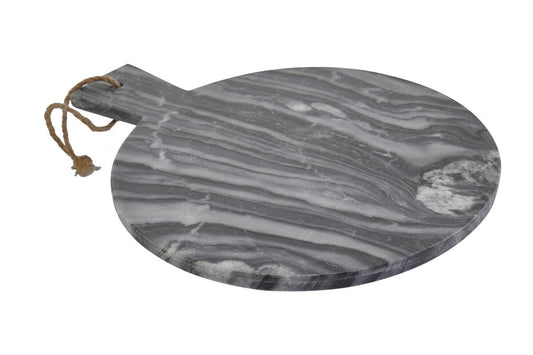 Marmore Grey Marble Round Paddle Serving Board