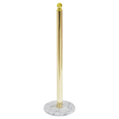 Linnea Gold and White Marble Toilet Roll Holder