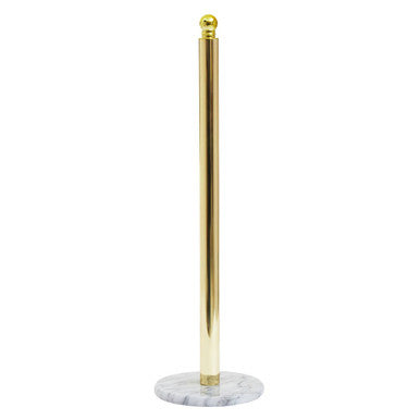 Linnea Gold and White Marble Toilet Roll Holder