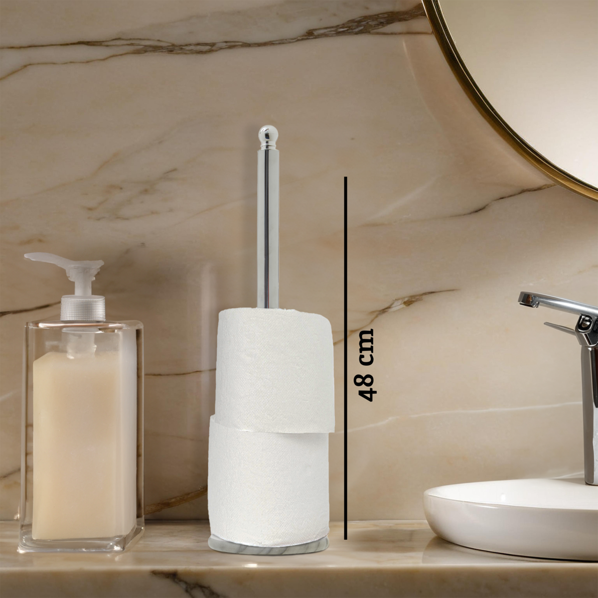 Linnea Chrome Large Toilet Roll Holder