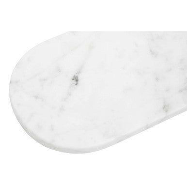 Oblong White Marble Serving Board | Kindia