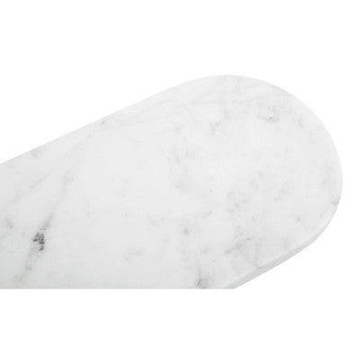Oblong White Marble Serving Board | Kindia