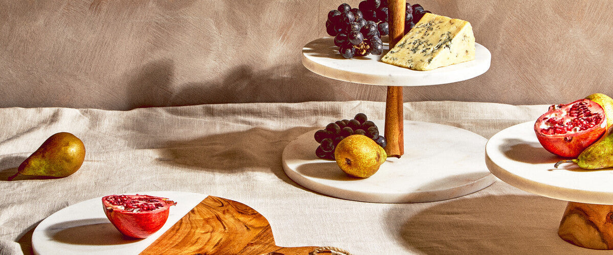 Monzaro Small Marble And Acacia Wood Paddle Board