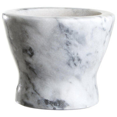 Salerno Grey Marble Curved Mortar And Pestle