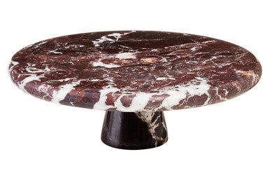 Salmo Red Marble Cake Stand