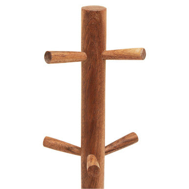 Monzaro Acacia Wood And White Marble Mug Tree