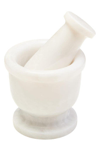 Marmore White Marble Mortar And Pestle