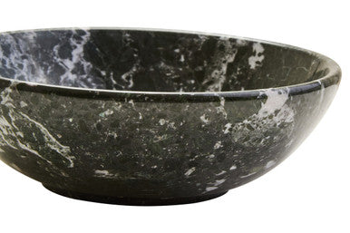 Marmore Black And White Veined Marble Bowl