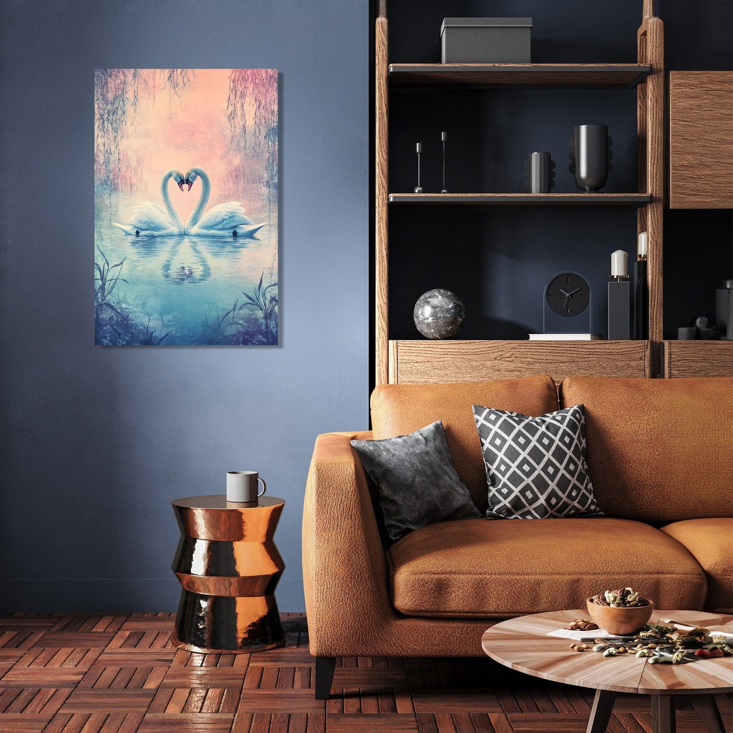 Heartfelt Swans Canvas