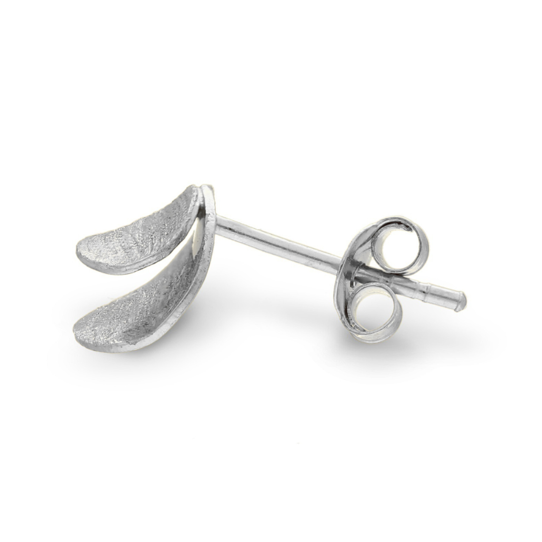Tactile Silver Stud Earrings