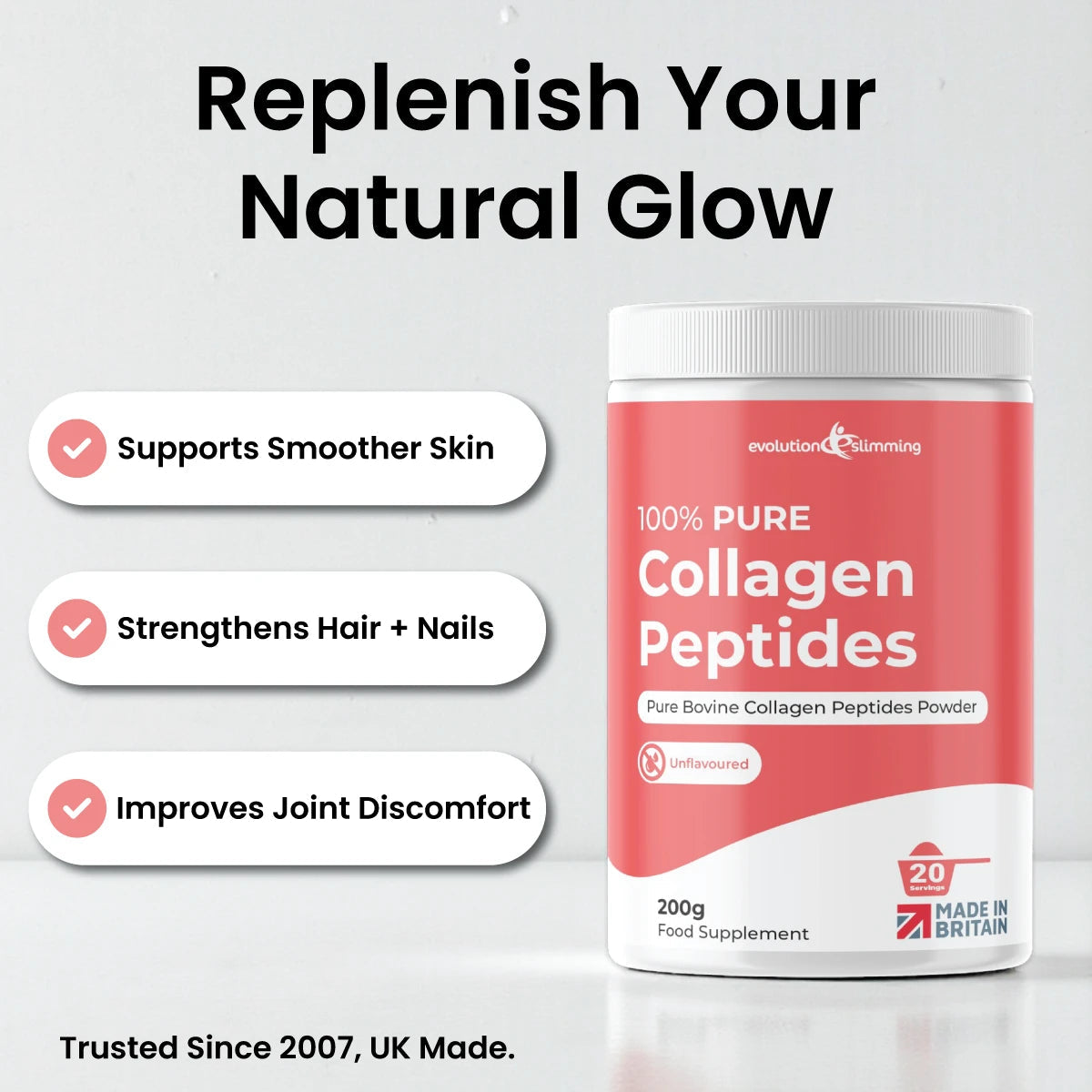 100% Pure Collagen Powder - Younger Skin, Stronger Joints, Better You