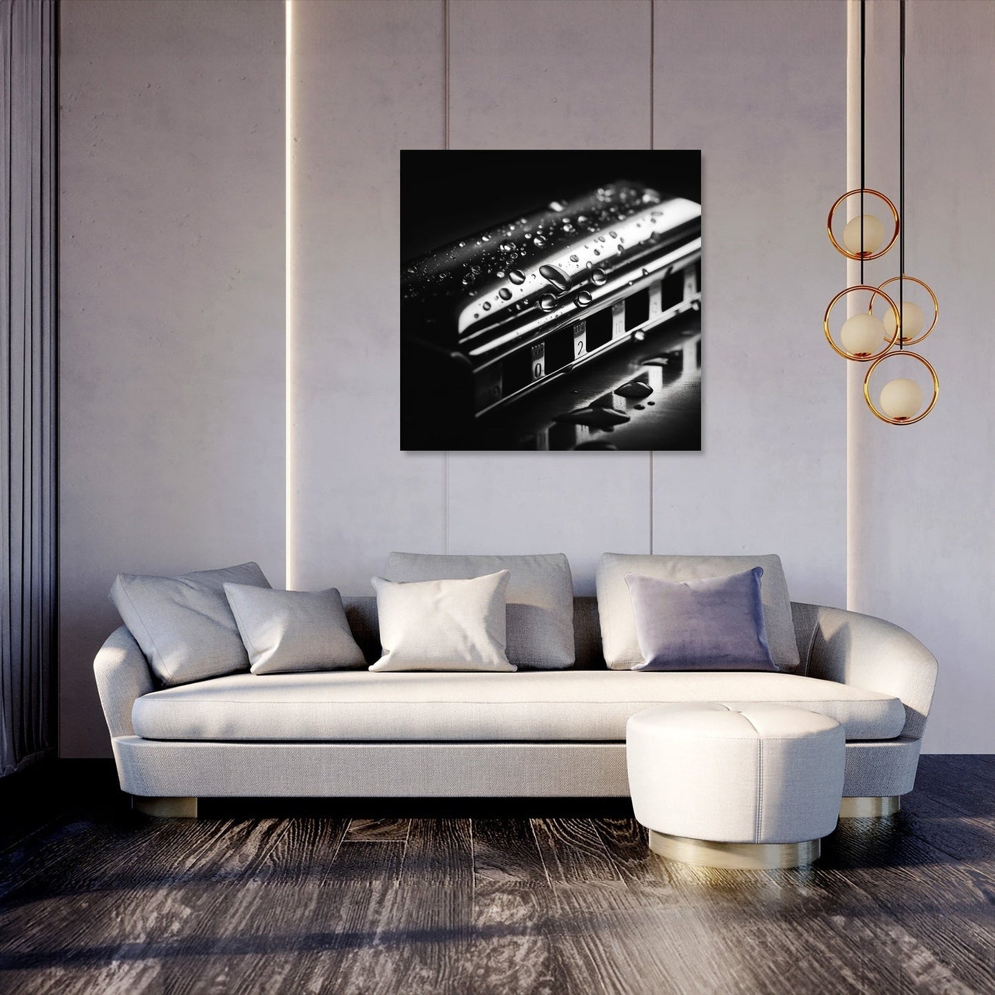 Blues Droplets Canvas