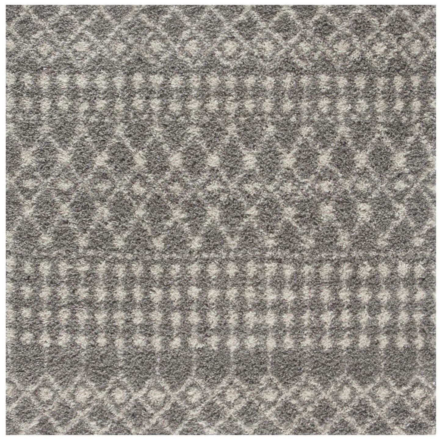 Moroccan Grey Shaggy Rug | 1010