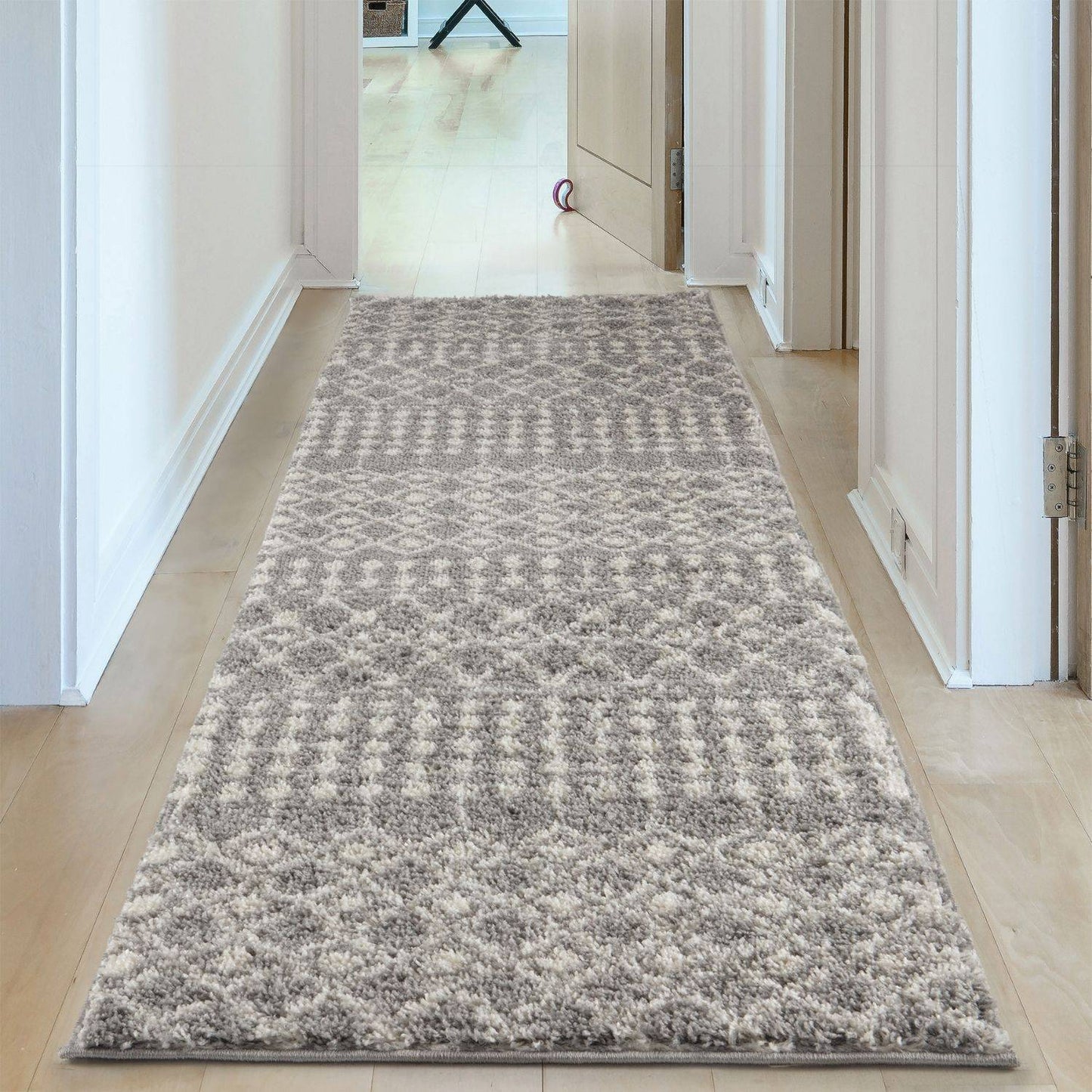 Moroccan Grey Shaggy Rug | 1010