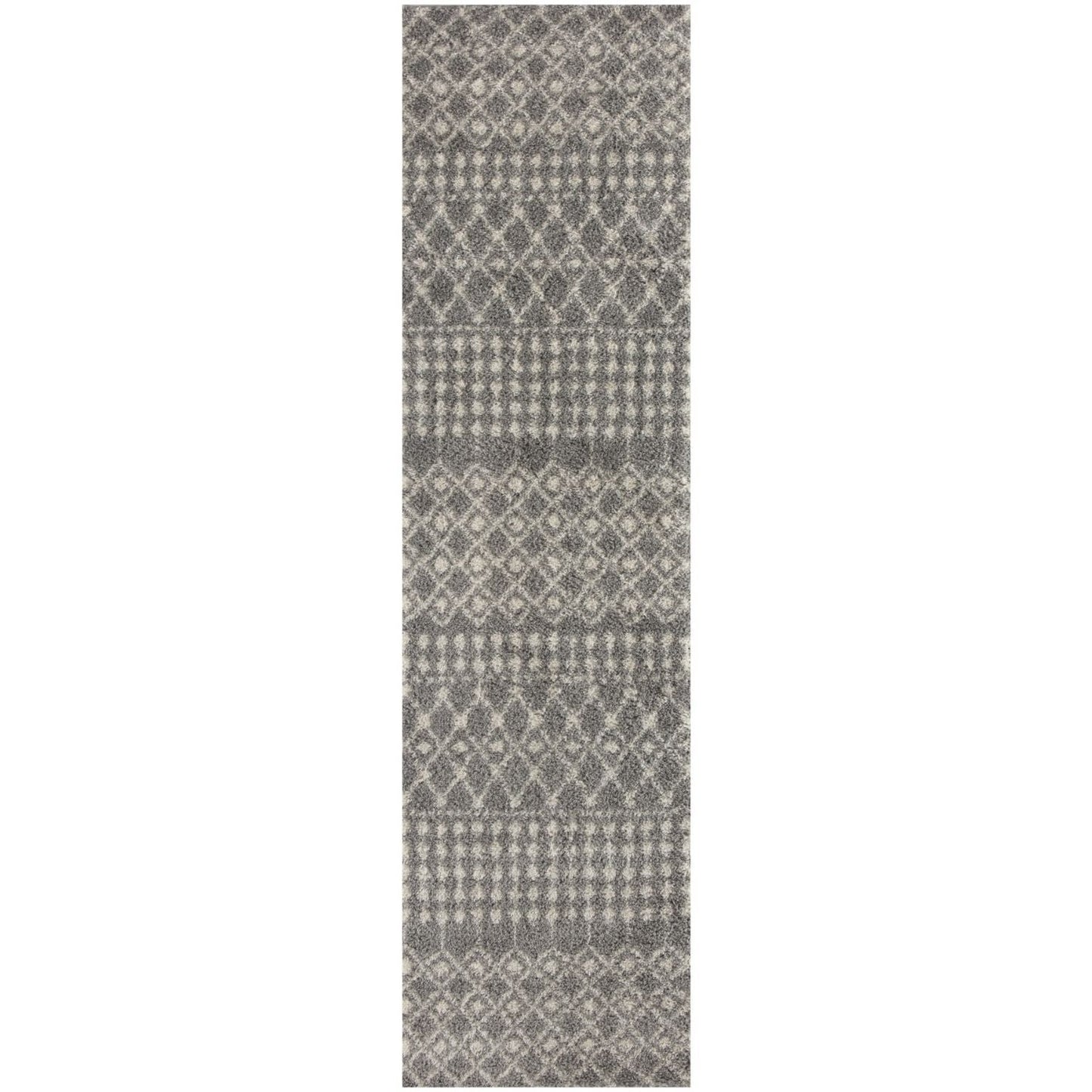 Moroccan Grey Shaggy Rug | 1010