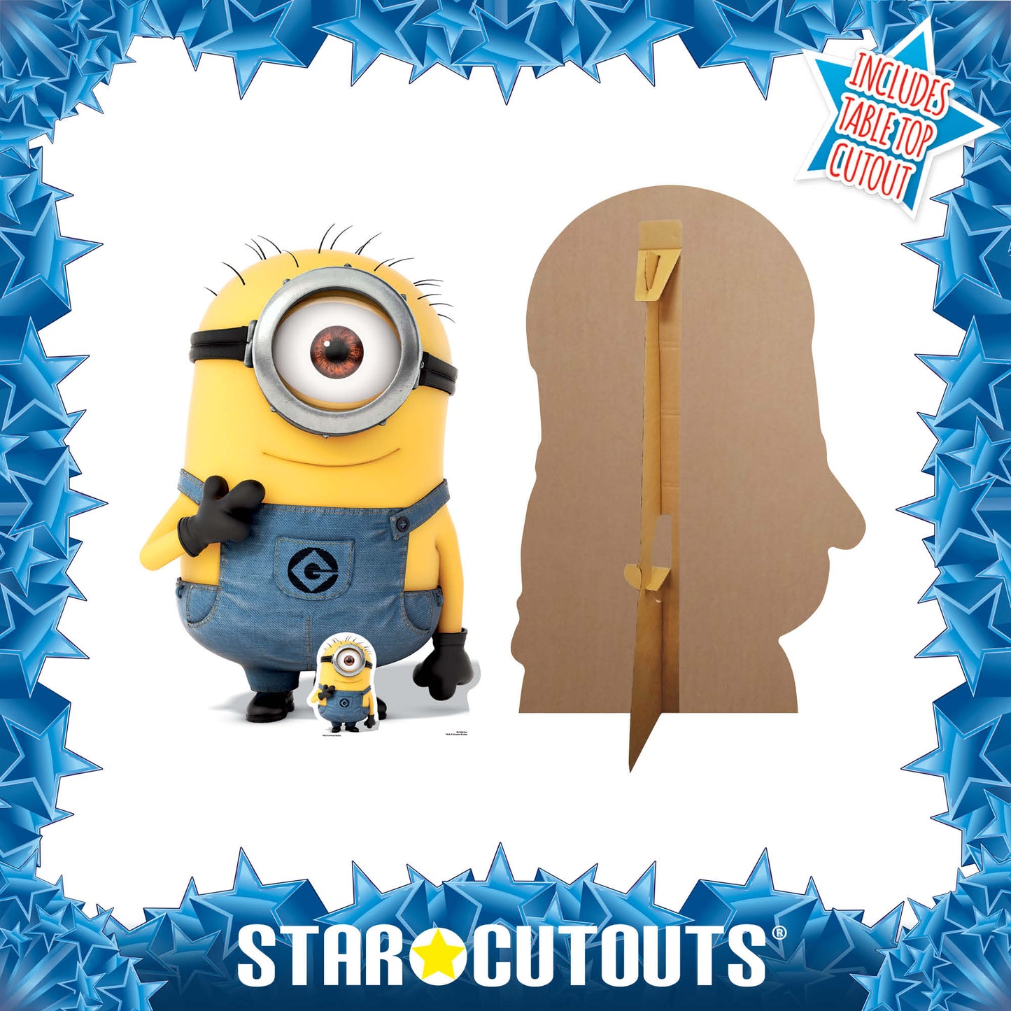 SC1033 Carl – Minion Smiling Cardboard Cut Out Height 139cm