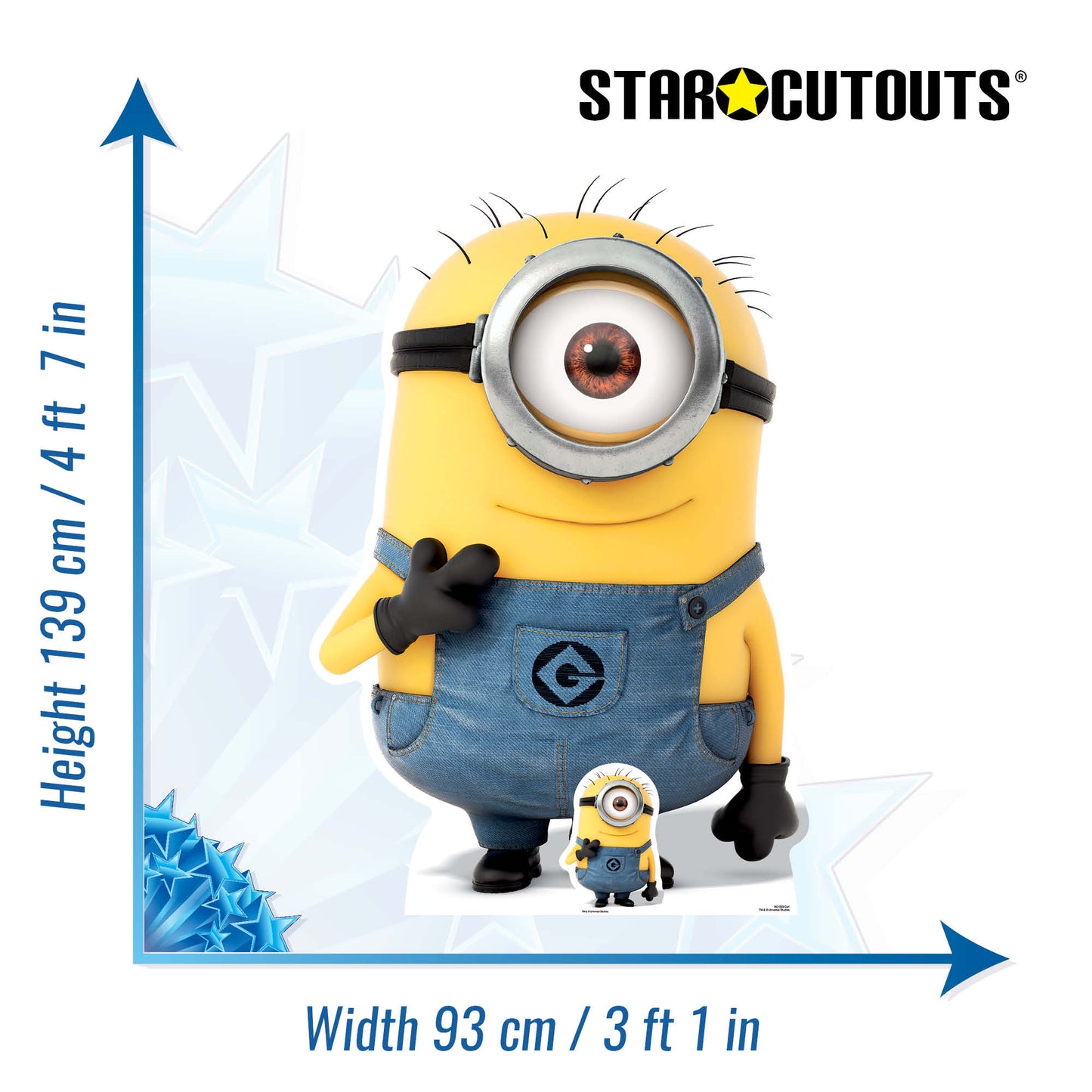 SC1033 Carl – Minion Smiling Cardboard Cut Out Height 139cm