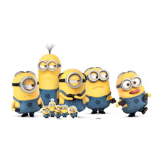 SC1036 Minions Group Pose Mischevious Cardboard Cut Out Height 92cm