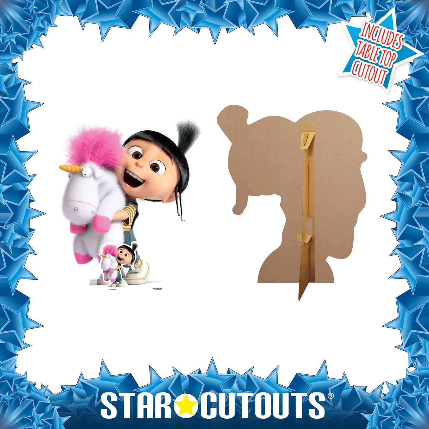 SC1037 Agnes and Fluffy Unicorn Cardboard Cut Out Height 118cm