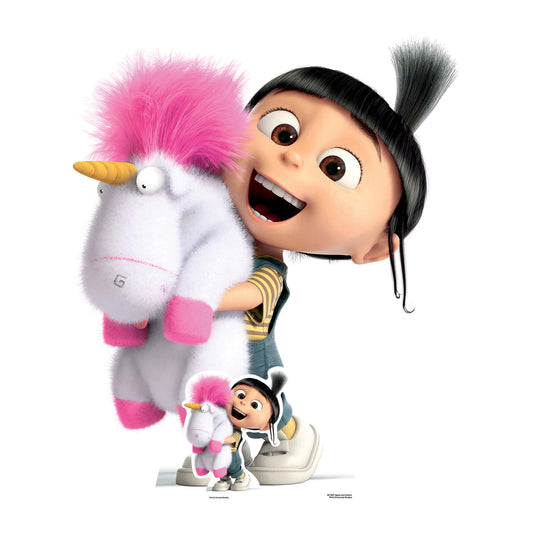 SC1037 Agnes and Fluffy Unicorn Cardboard Cut Out Height 118cm