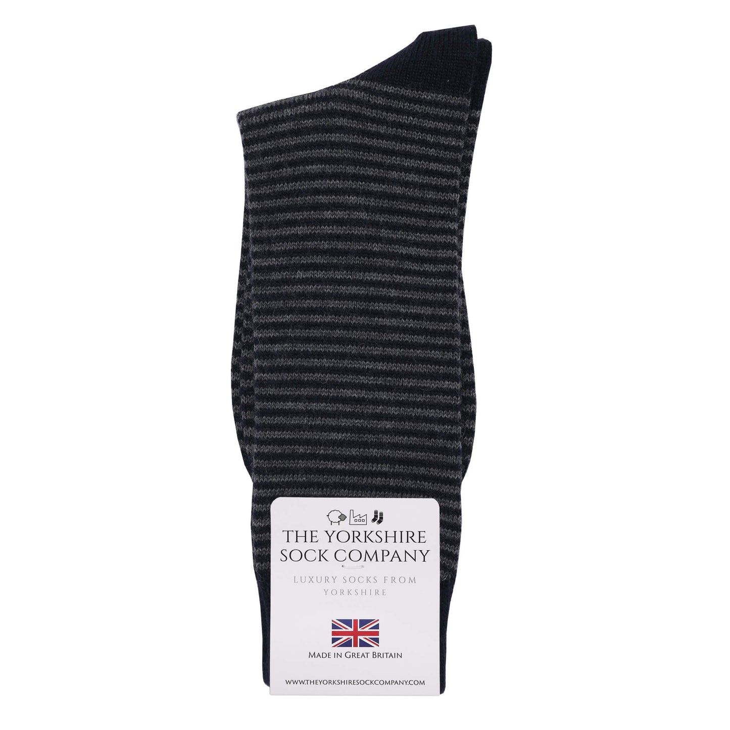 Harewood Fine Stripe Luxury Merino Everyday Socks - 4 Pair Bundle (2)