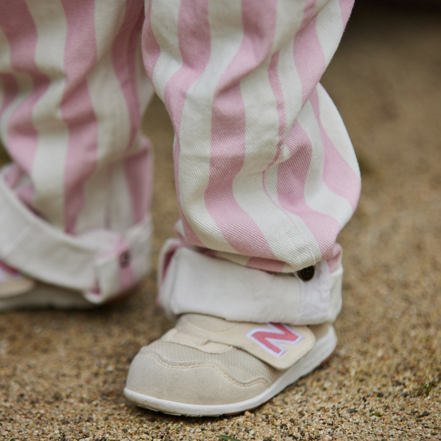 Classic Wide Stripe Denim Dungarees - Pink