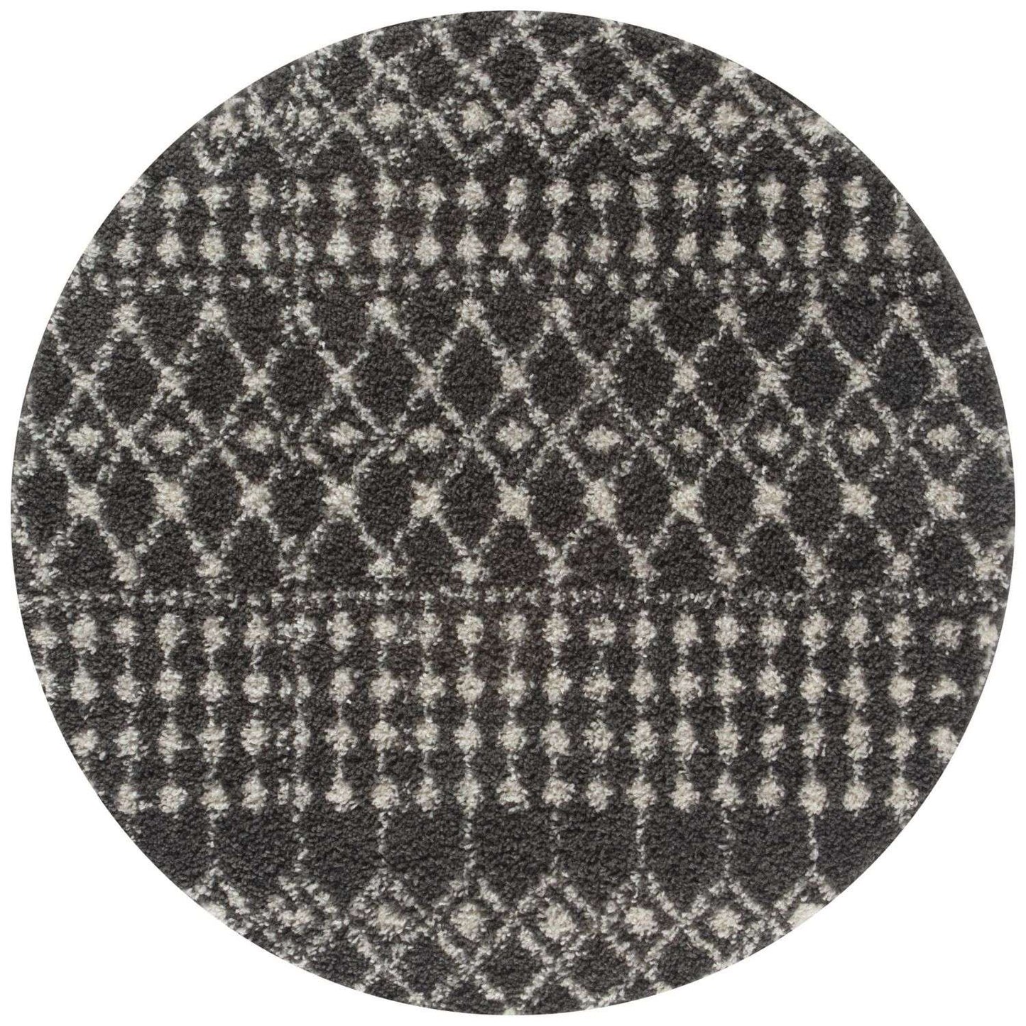 Moroccan Dark Grey Shaggy Rug | 1040
