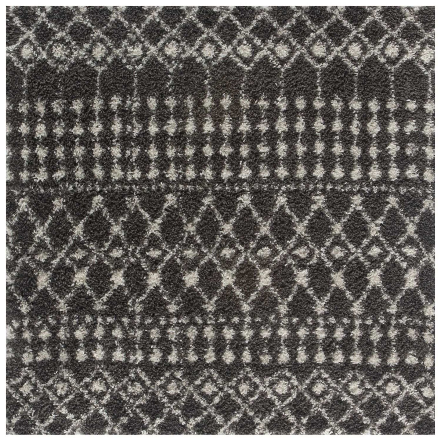 Moroccan Dark Grey Shaggy Rug | 1040