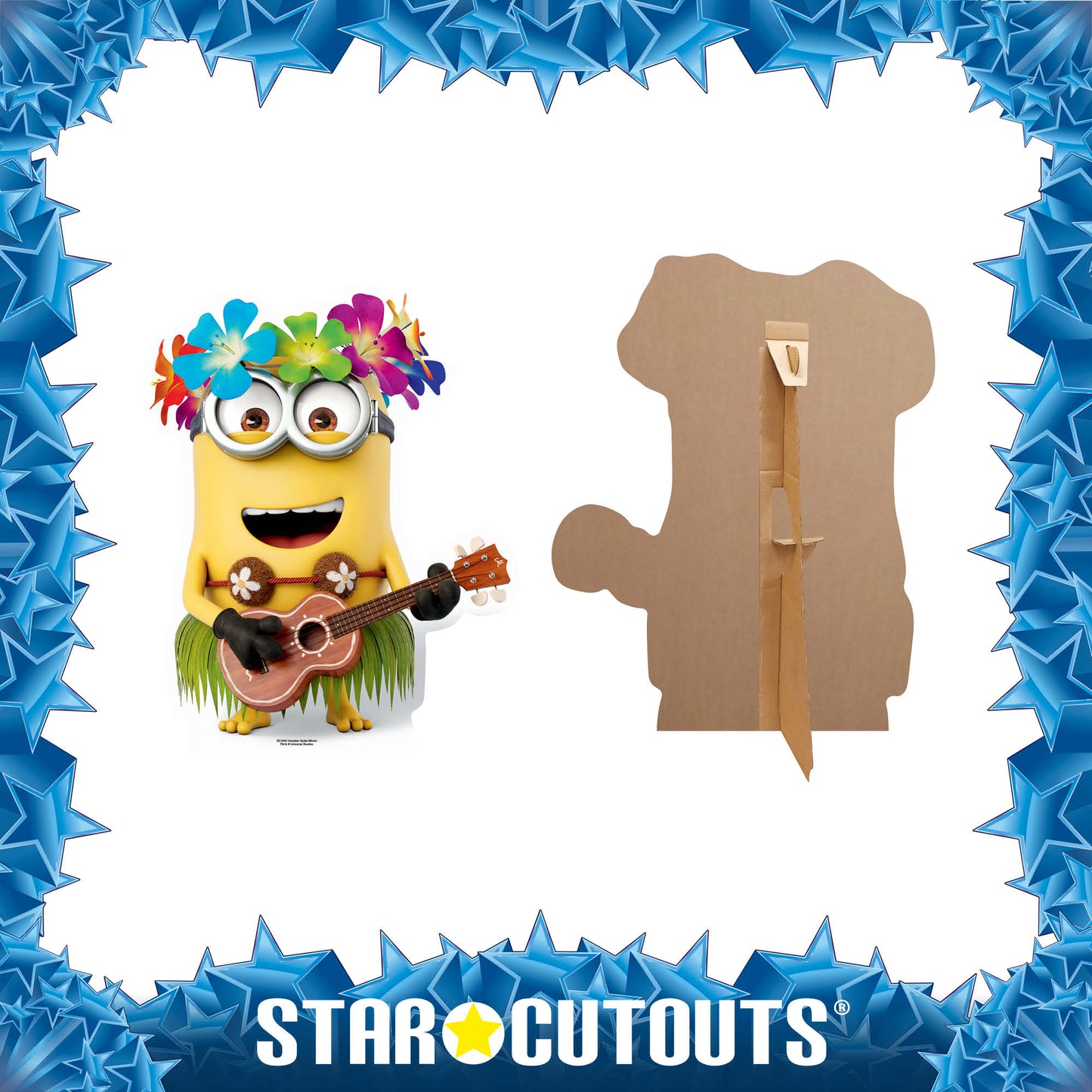 SC1042 Hawaiian Guitar Dave Minion Cardboard Cut Out Height 81cm