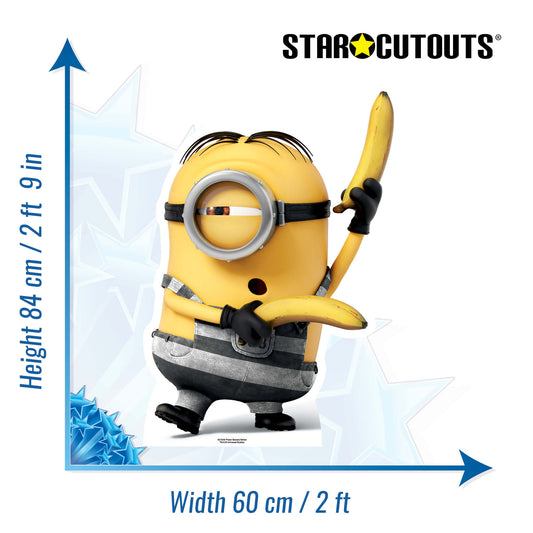 SC1043 Prison Banana Minion Cardboard Cut Out Height 84cm