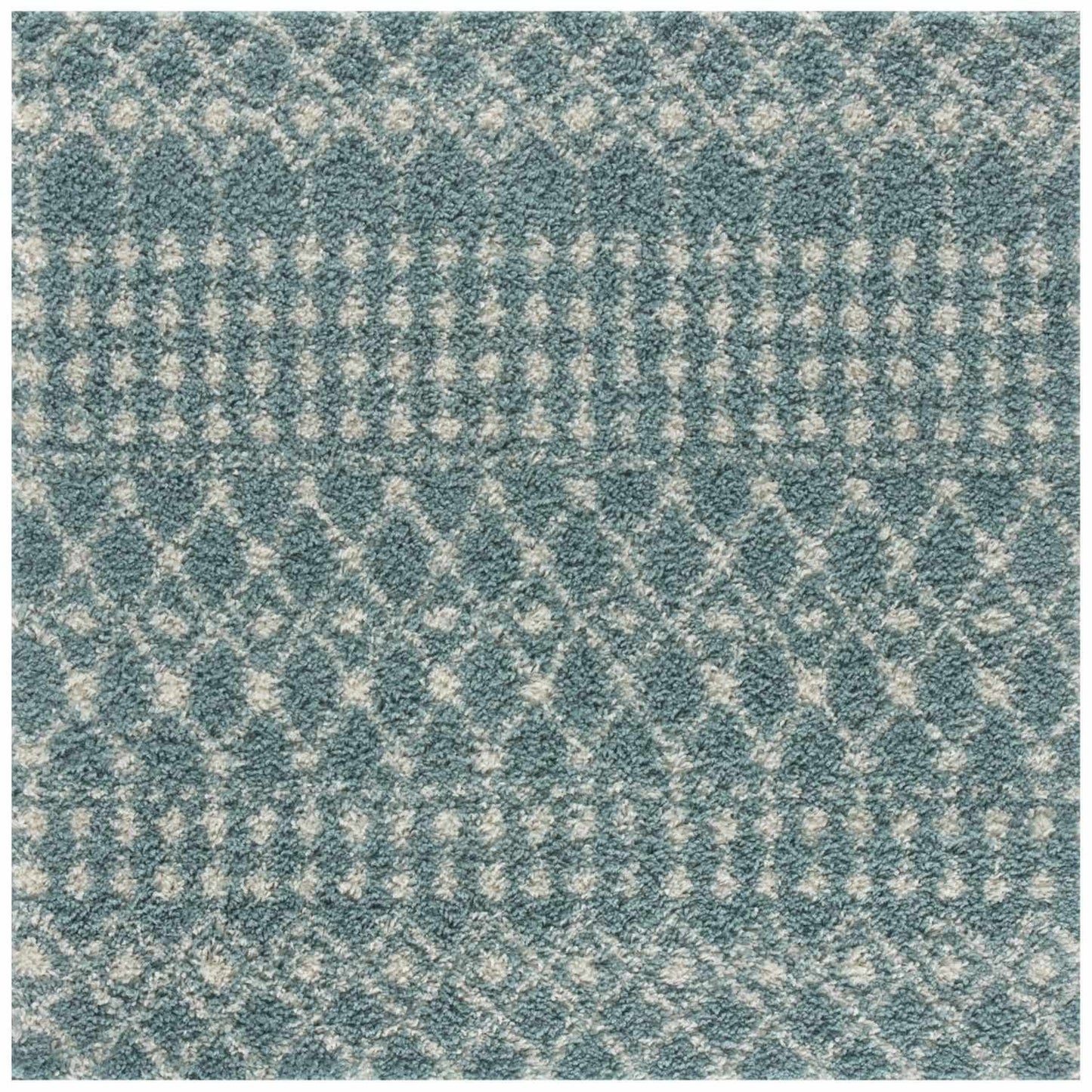 Moroccan Duck Egg Blue Shaggy Rug | 1050