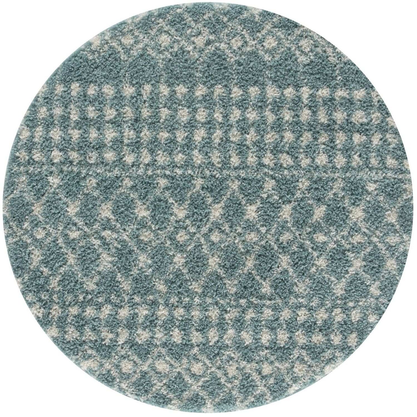 Moroccan Duck Egg Blue Shaggy Rug | 1050