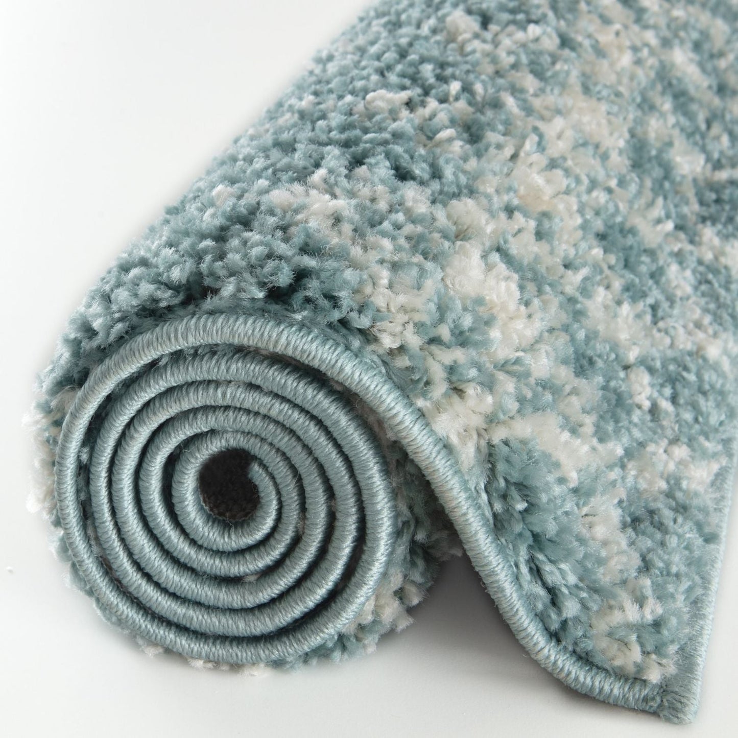 Moroccan Duck Egg Blue Shaggy Rug | 1050