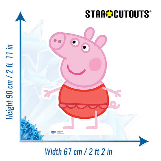 SC1060 Peppa Pig (Swimsuit) Cardboard Cut Out Height 90cm
