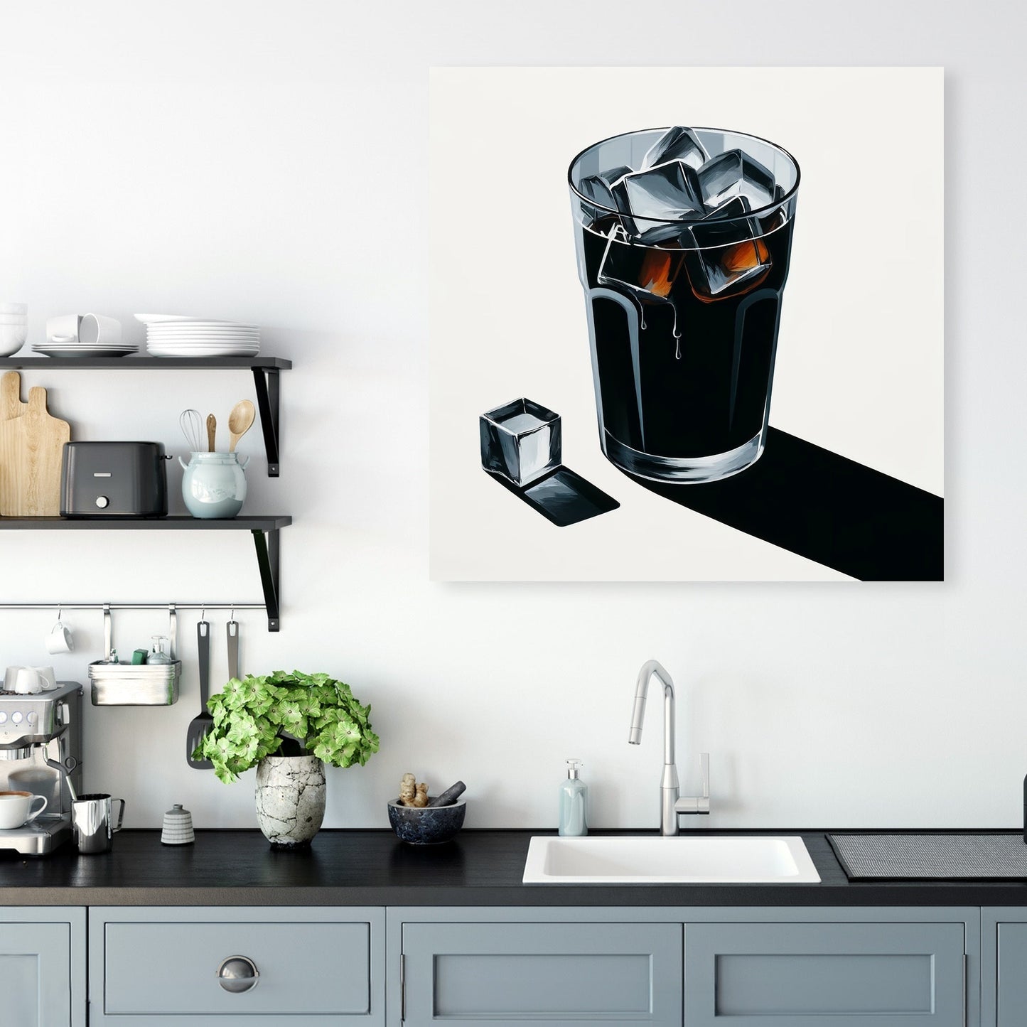 Abstract Clarity Cold Brew Canvas