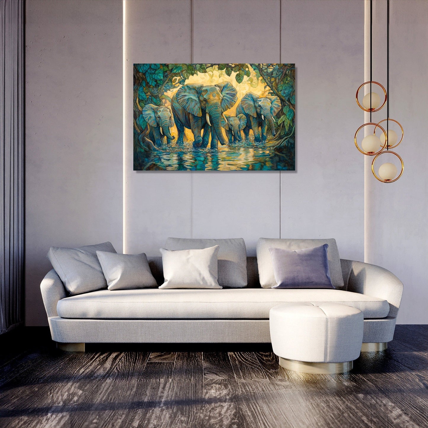 Elephant's River Reverie Canvas