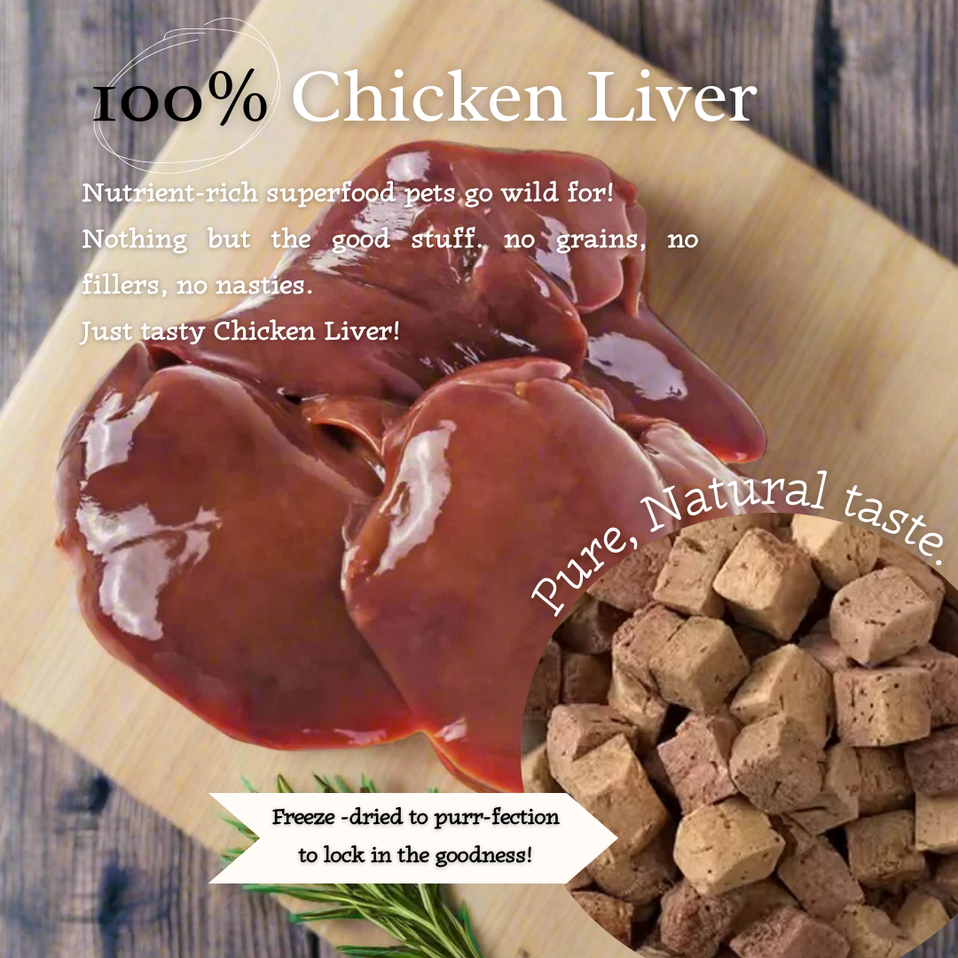 Liver Rush - 100% Freeze-Dried Chicken Liver Treats | High-Value | Tail Tips UK | 50g pack