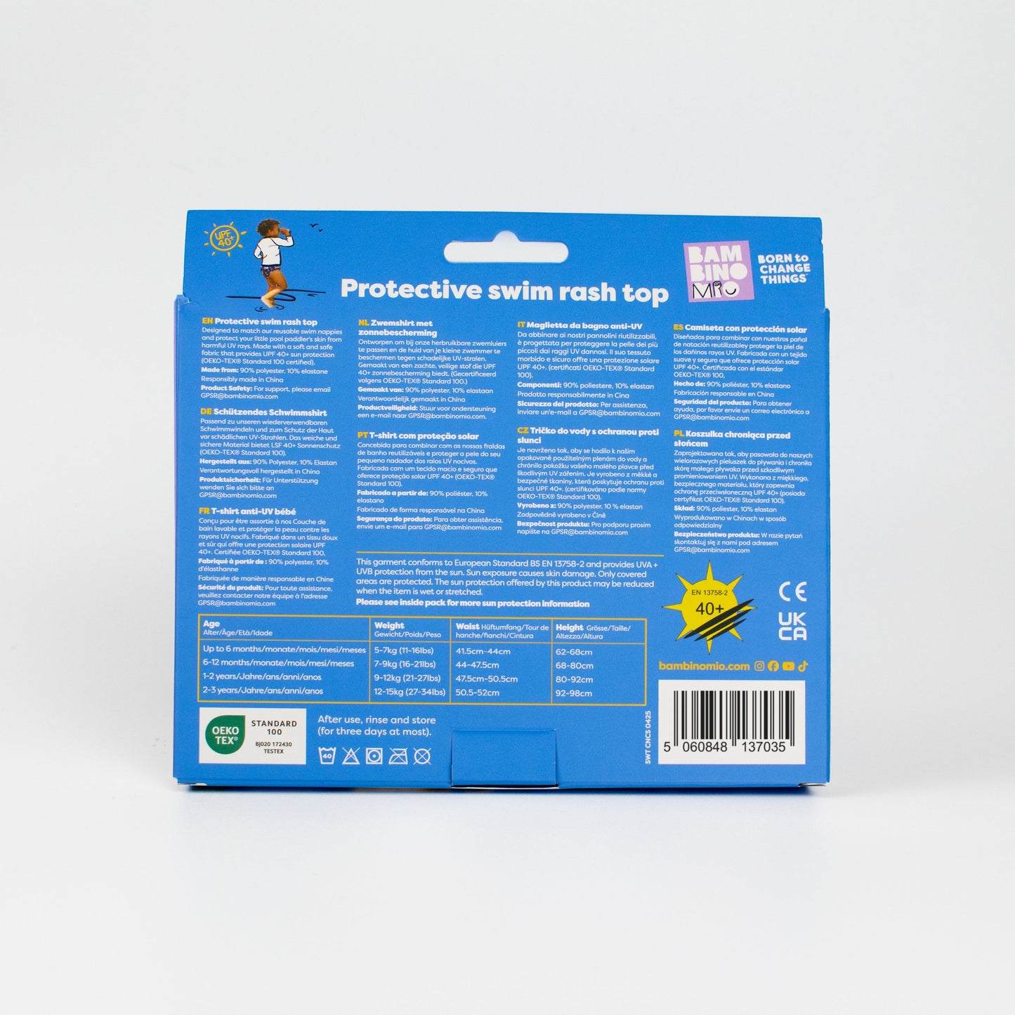 UPF 40+ Soft and Gentle Protective Swim Rash Vest in Juicy Fruit
