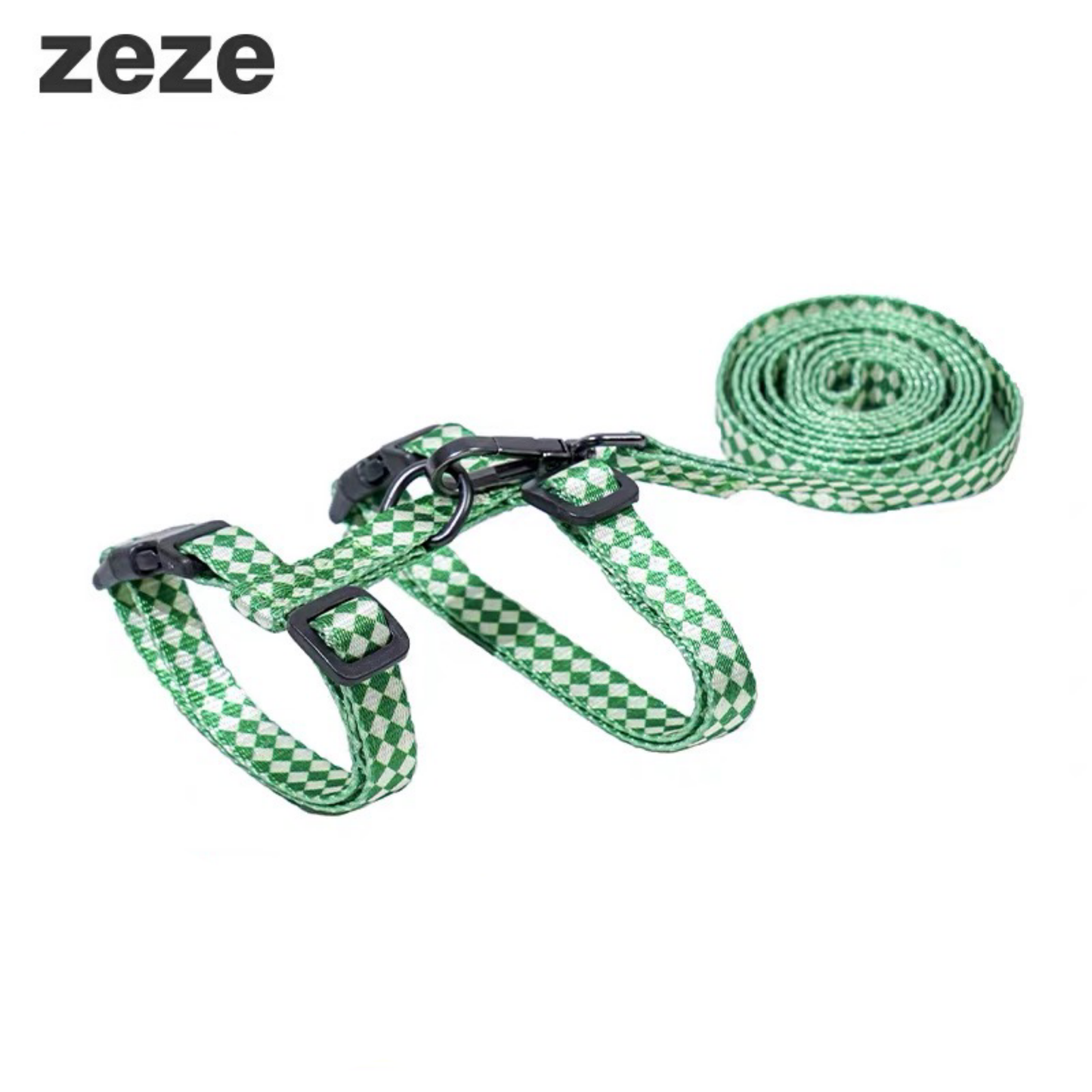 zeze Plaid Cat Harness & Leash Set